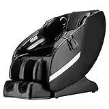 BestMassage Electric Shiatsu Zero Gravity Full Body Massage Chair Recliner with Built-in Heat Therapy Foot Roller Airbag Massage System Stretch Vibrating Wireless Bluetooth Speaker,Black